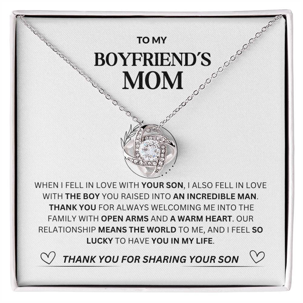 Boyfriend's Mom Love Knot Necklace - Standard Box