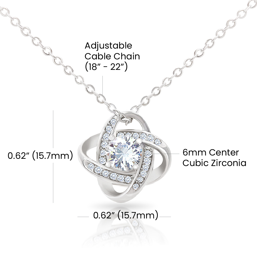 Boyfriend's Mom Love Knot Necklace - Standard Box