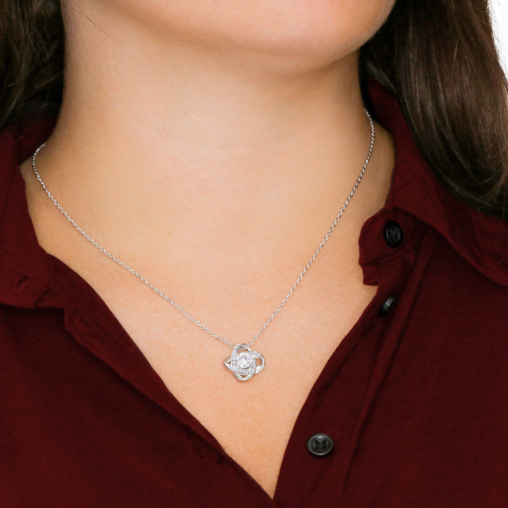 Boyfriend's Mom Love Knot Necklace - Standard Box