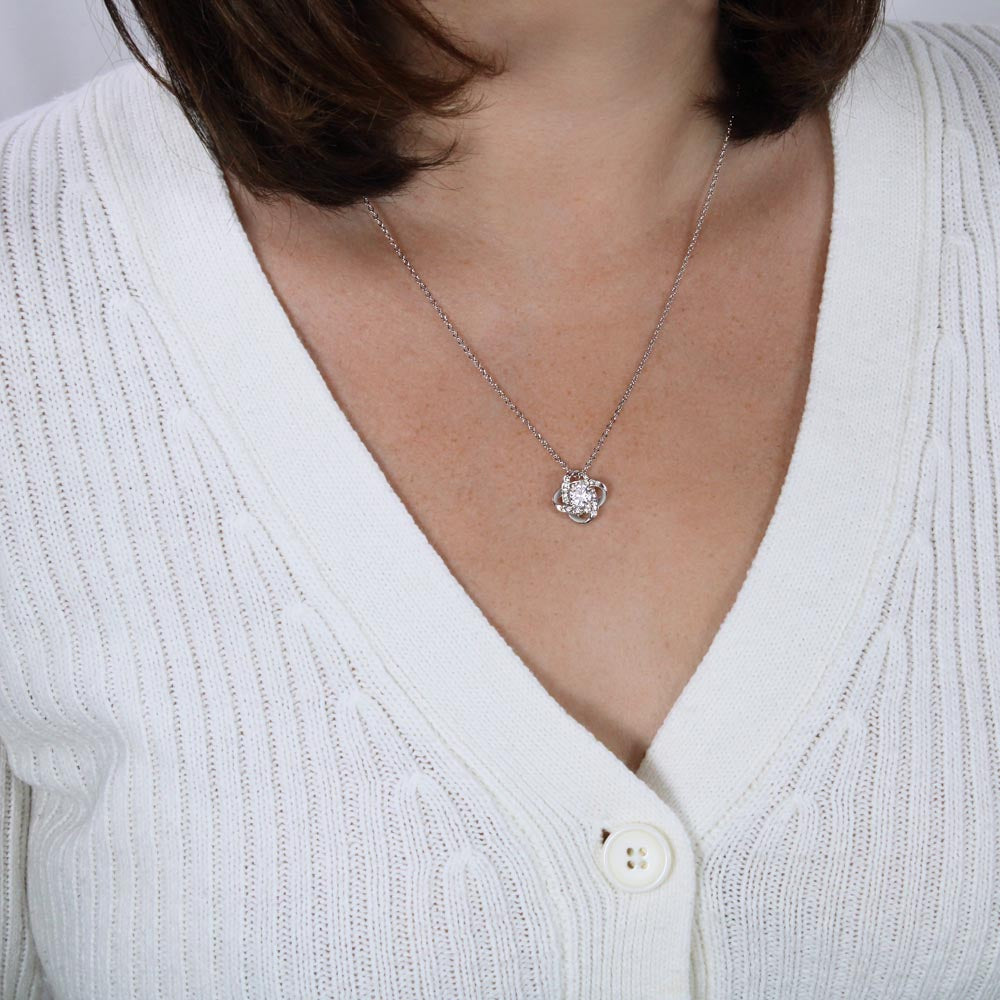 Boyfriend's Mom Love Knot Necklace - Standard Box
