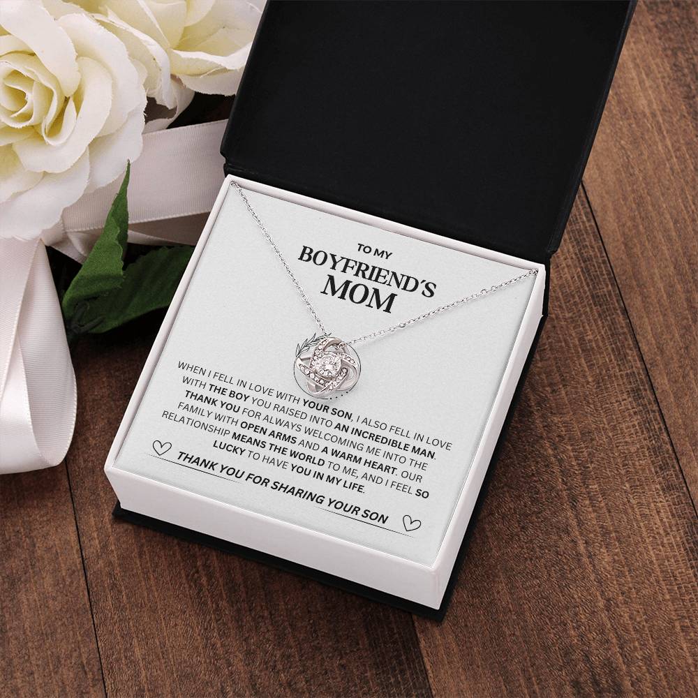 Boyfriend's Mom Love Knot Necklace - Standard Box