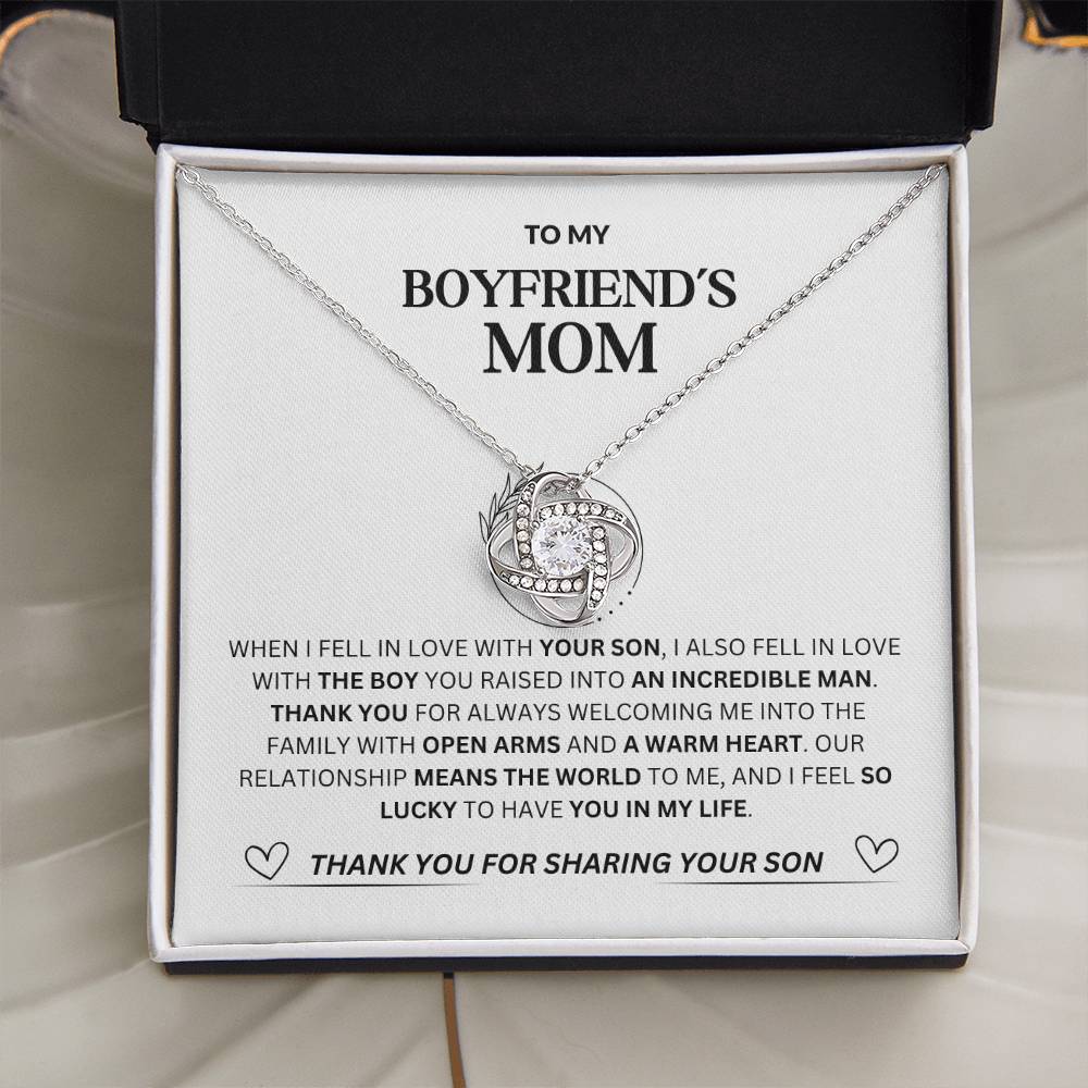 Boyfriend's Mom Love Knot Necklace - Standard Box