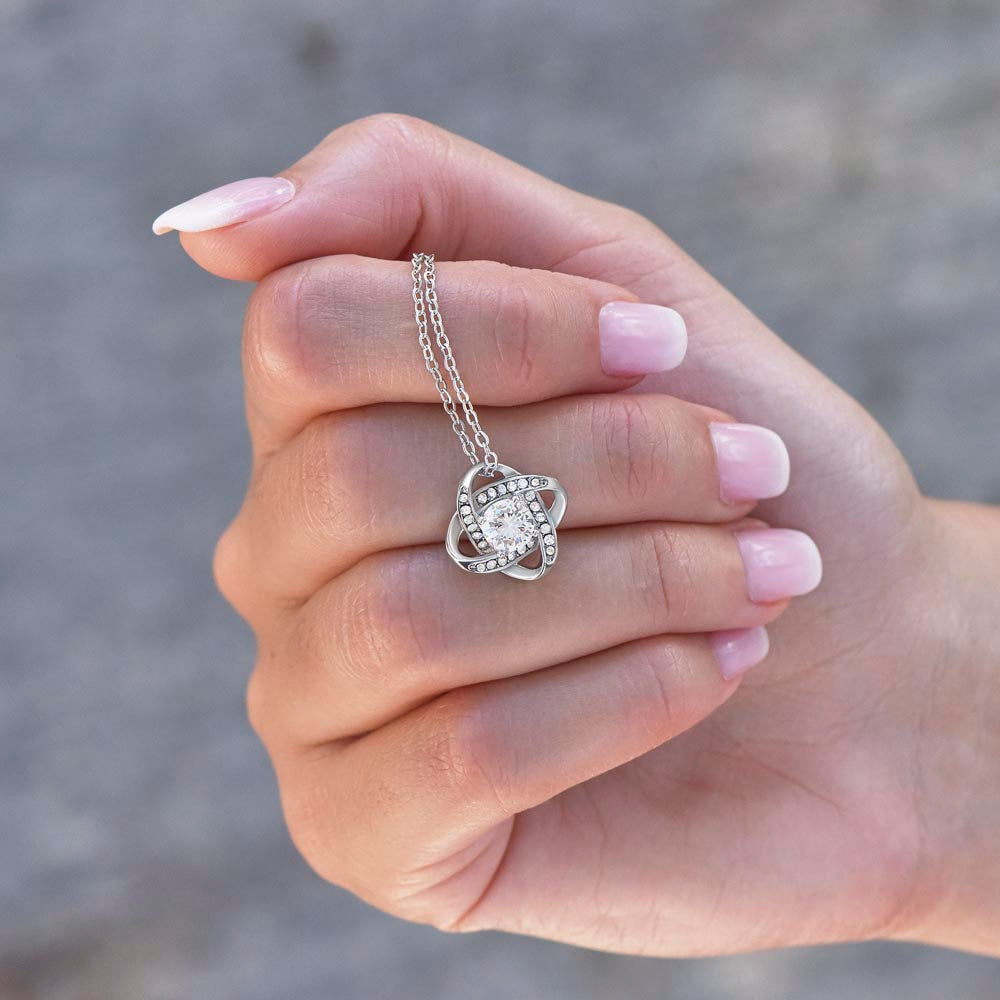 Boyfriend's Mom Love Knot Necklace - Standard Box
