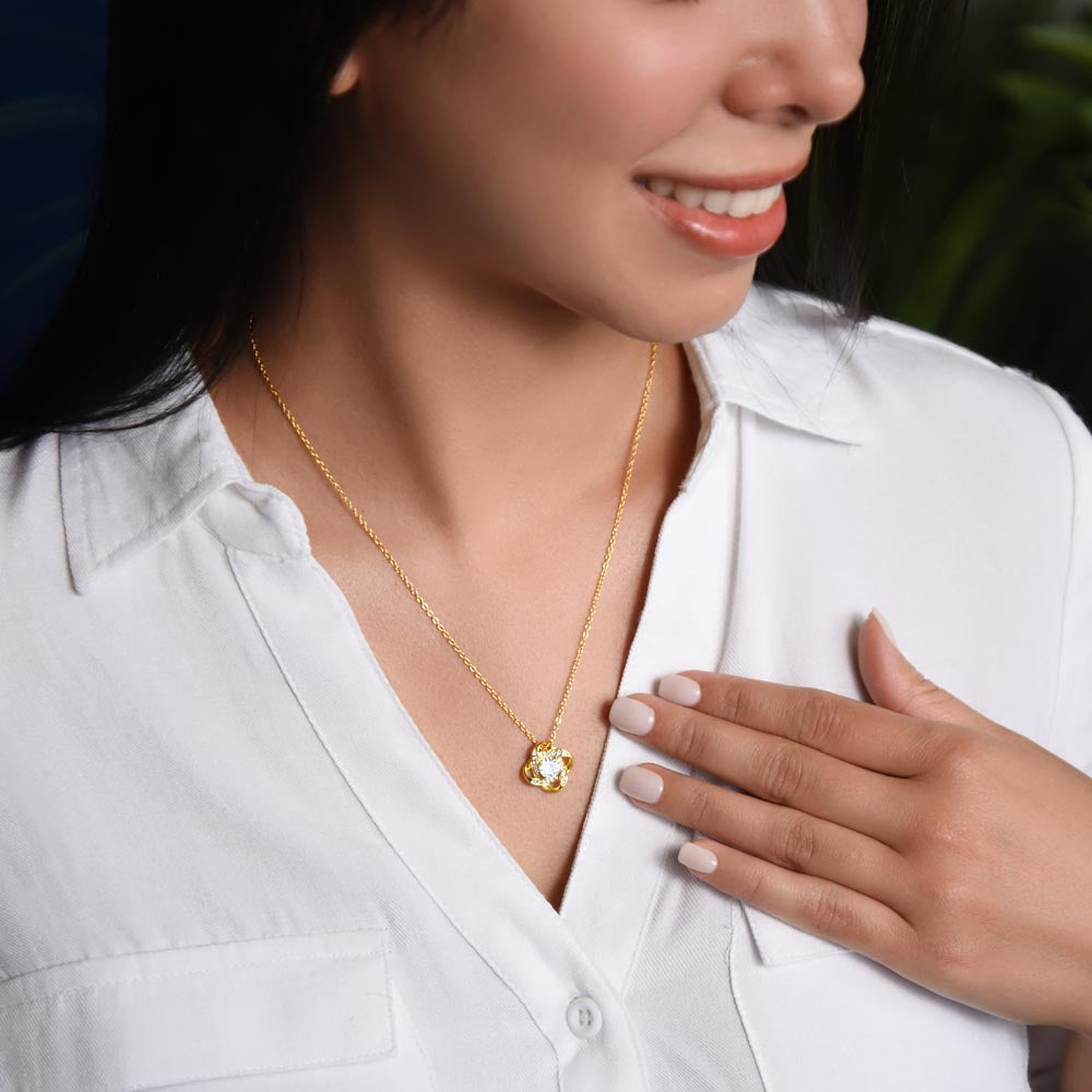 To My Boyfriend's Mom - "Thank you for Sharing Your Son"Loveknot Necklace