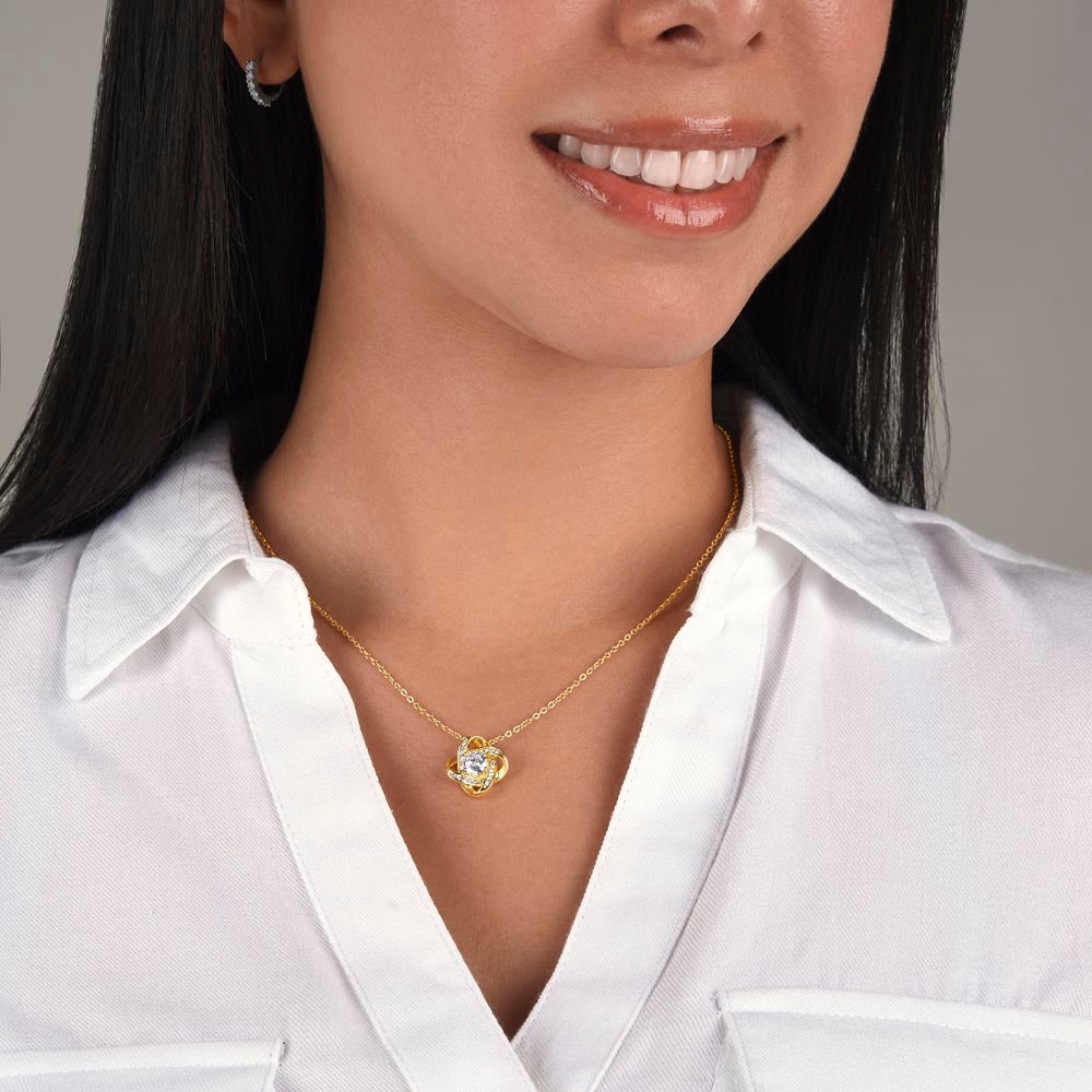 To My Boyfriend's Mom - "Thank you for Sharing Your Son"Loveknot Necklace