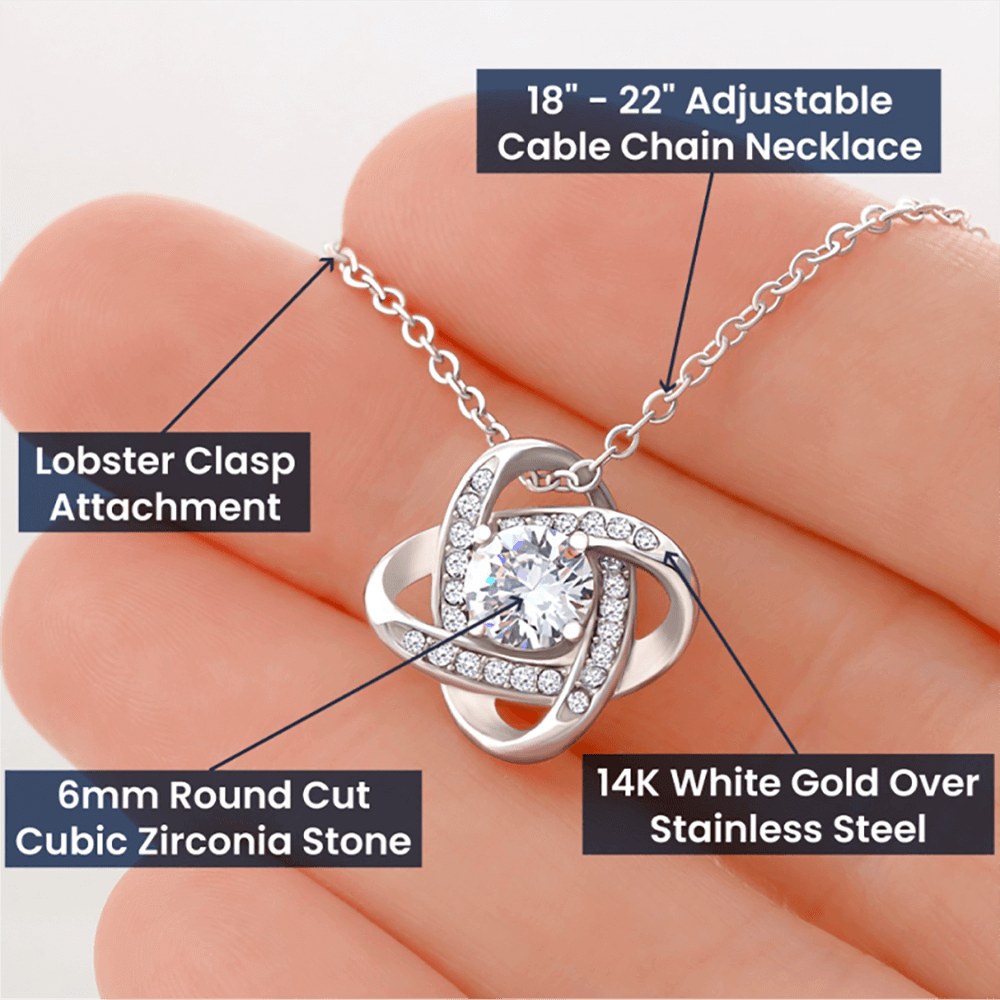 Boyfriend's Mom Love Knot Necklace - Standard Box