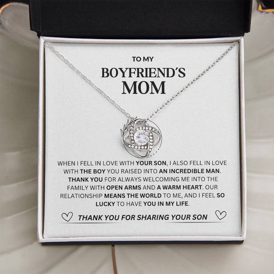 Boyfriend's Mom Love Knot Necklace - Standard Box