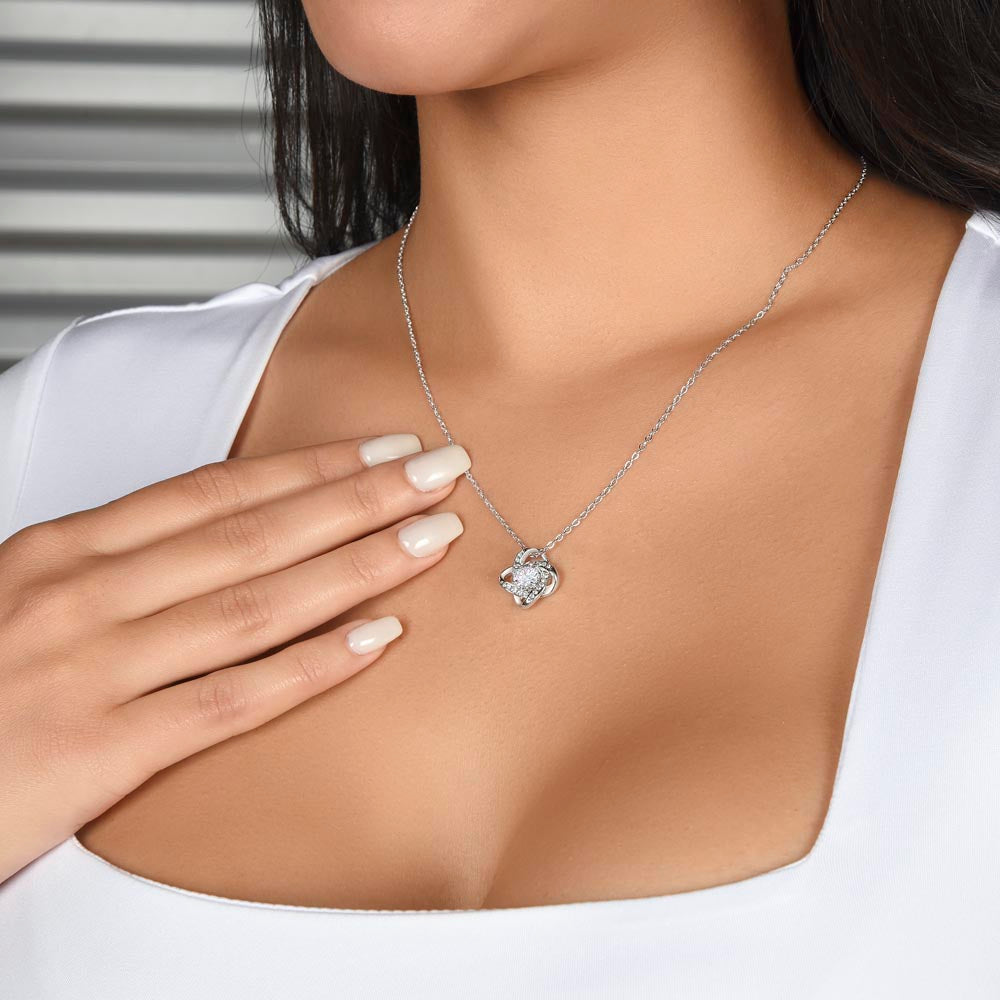 To My Boyfriend's Mom - "Thank you for Sharing Your Son"Loveknot Necklace