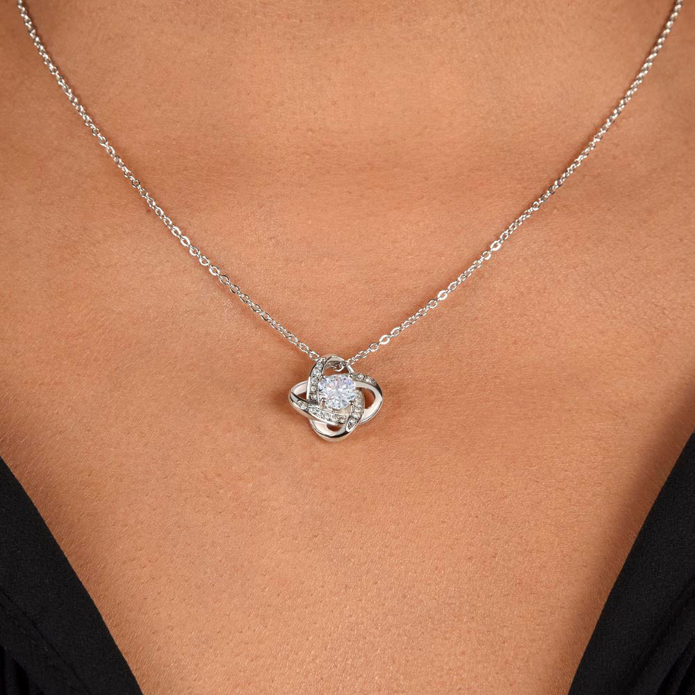 Boyfriend's Mom Love Knot Necklace - Standard Box