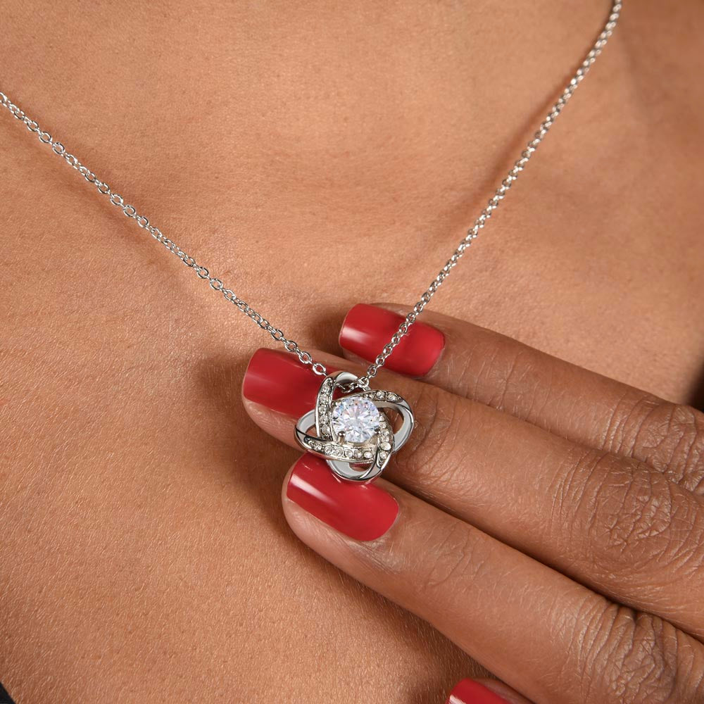 Boyfriend's Mom Love Knot Necklace - Standard Box